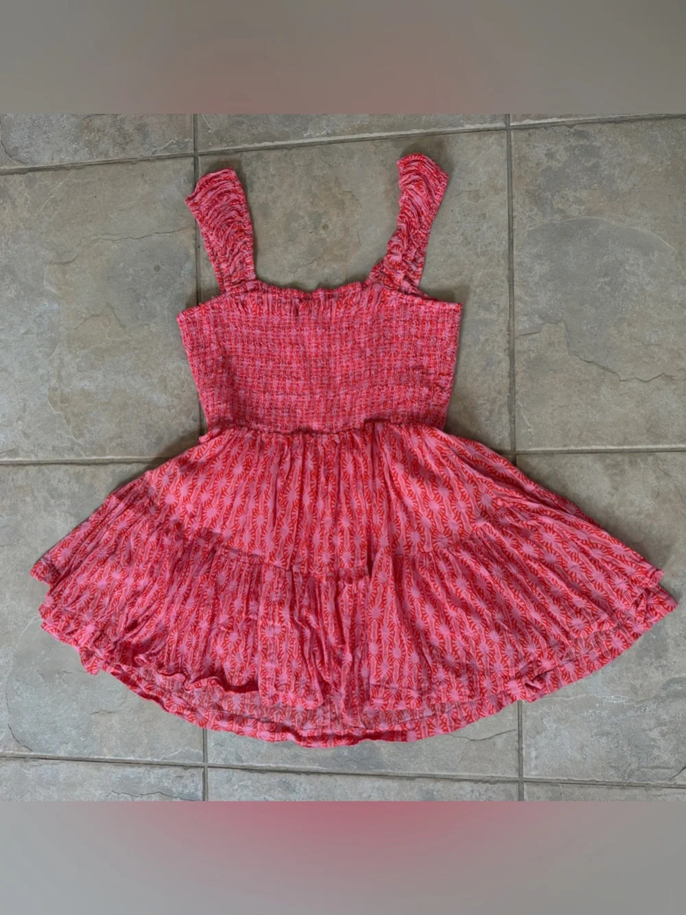 Free People Sweet Annie Mini Dress in Pink Combo Size Medium